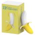 Lonely - vibrador banana recarregável à prova d'água - silicone amarelo branco