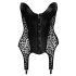Noir - lingerie com estampa de leopardo - cinta-liga - preto