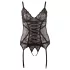 Cottelli - Top feminino com renda e fitas - preto
