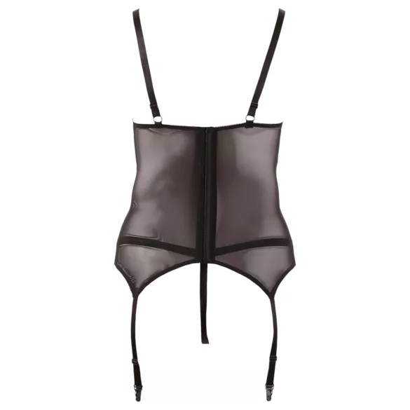 Cottelli - Top feminino com renda e fitas - preto