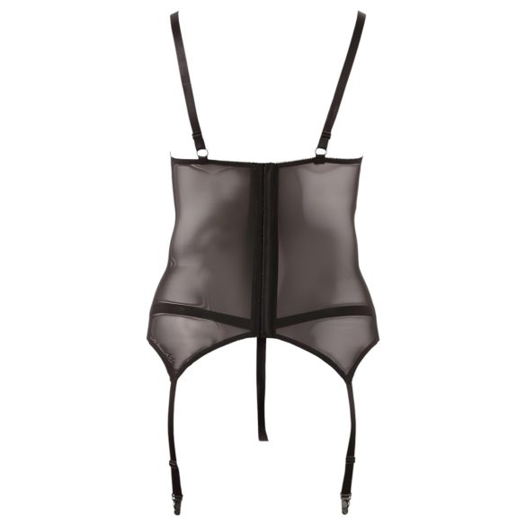 Cottelli - Top feminino com renda e fitas - preto - XXXXL