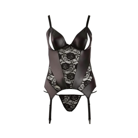 Cottelli - blusa feminina plus size floral - preto - XXXL