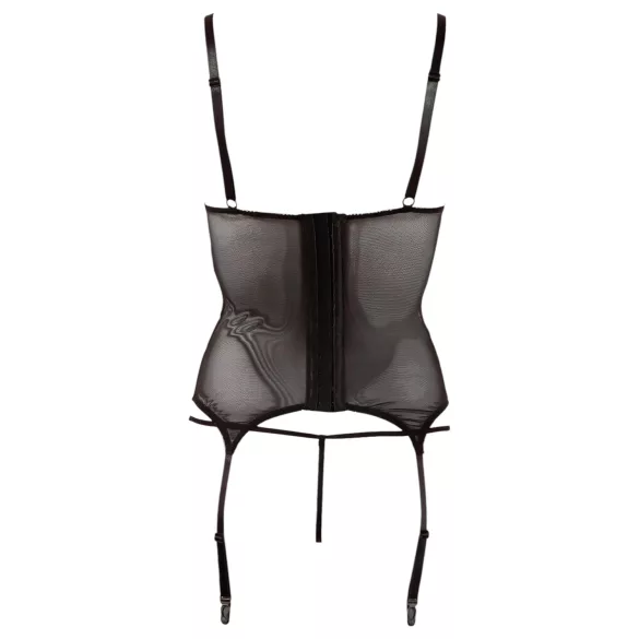 Cottelli - blusa transparente listrada brilhante - preto