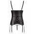 Cottelli Bondage - top brilhante com suporte de seios e algemas (preto) - L