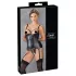 Cottelli Bondage - top brilhante push-up com algemas (preto) - XL