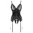 Cottelli - conjunto de lingerie aberto em renda - preto