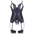 Cottelli - conjunto de lingerie aberto em renda - preto - M