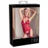 Abierta Fina - top e tanga com correntes brilhantes (vermelho)