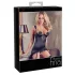 Abierta Fina - top brilhante com corrente e tanga (preto)