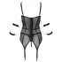 Cottelli Bondage - top com alças, algemas e tanga (preto) - L