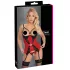 Cottelli - conjunto lingerie levantador seios renda - vermelho