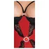 Cottelli - conjunto lingerie levantador seios renda - vermelho