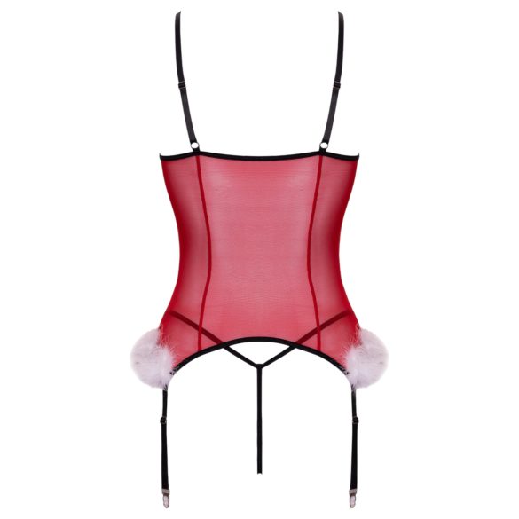 Cottelli - conjunto lingerie natalina - vermelho