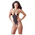 NO:XQSE - Body sexy aberto com strass - preto (S-L)