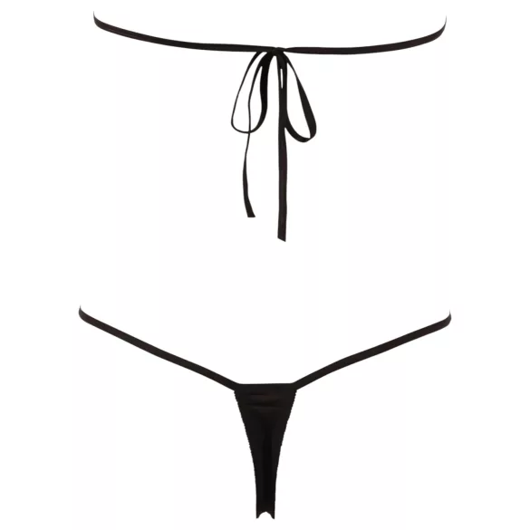NO:XQSE - Body sexy aberto com strass - preto (S-L)