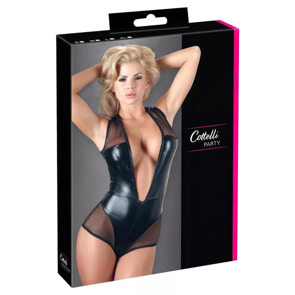 Cottelli - body rede brilhante - preto