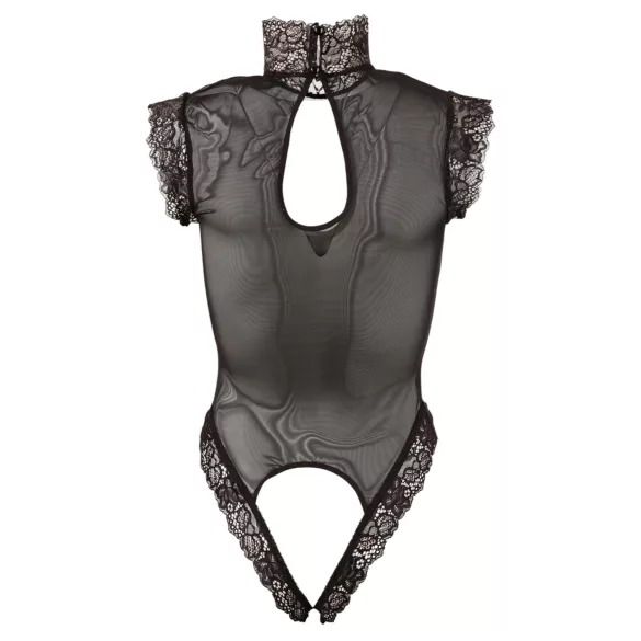 Abierta Fina - body sensual feminino - renda preta - M