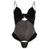 Cottelli - Body feminino ajustável - toque aveludado - preto - 80C/M
