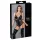 Cottelli Bondage - body brilhante com algemas - preto - XL