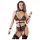 Cottelli Bondage - body aberto com tiras e correntes - preto - XL