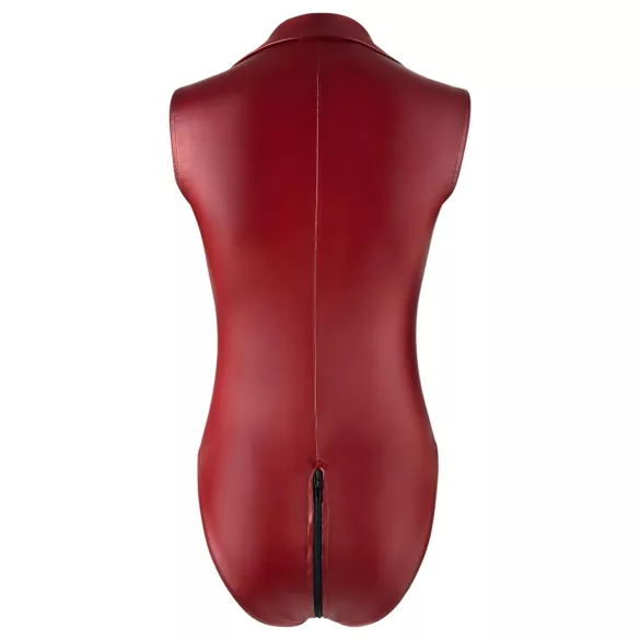 Cottelli Party - body sem mangas zíper brilhante - vermelho - XL