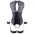 Cottelli Bondage - body aberto brilhante com algemas de braço - preto - L