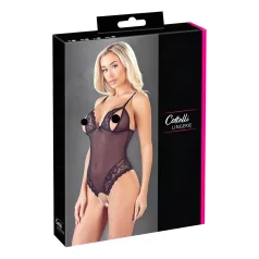 Cottelli - body aberto renda e pérolas - preto - M