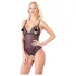Cottelli - body aberto renda e pérolas - preto - L
