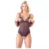 Cottelli - body aberto renda e pérolas - preto - L