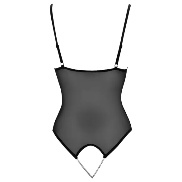 Cottelli - body aberto renda e pérolas - preto - L