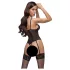 Cottelli - body aberto rendado com ligas - preto - M