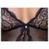 Cottelli - body aberto rendado com ligas - preto - L
