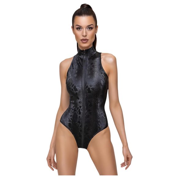 Cottelli Party - body feminino - estampa cobra - preto