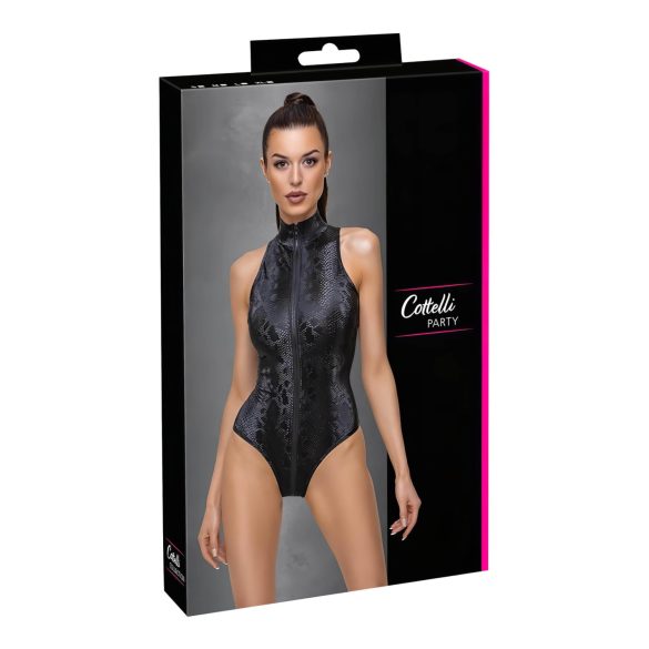 Cottelli Party - body feminino - estampa cobra - preto - M
