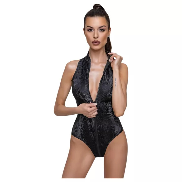 Cottelli Party - body feminino - estampa cobra - preto - L