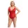 Cottelli Curves - body rendado transparente - vermelho - 2XL