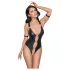 Cottelli Bondage - body aberto com anel - vinil preto - M