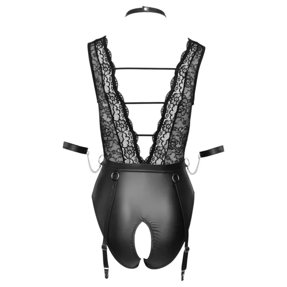 Cottelli Bondage - body rendado com choker - preto
