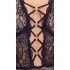 Cottelli Curves Plus Size - body lingerie transparente rendado - preto - 90D/XL