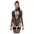 Cottelli - body transparente com alças - preto - M