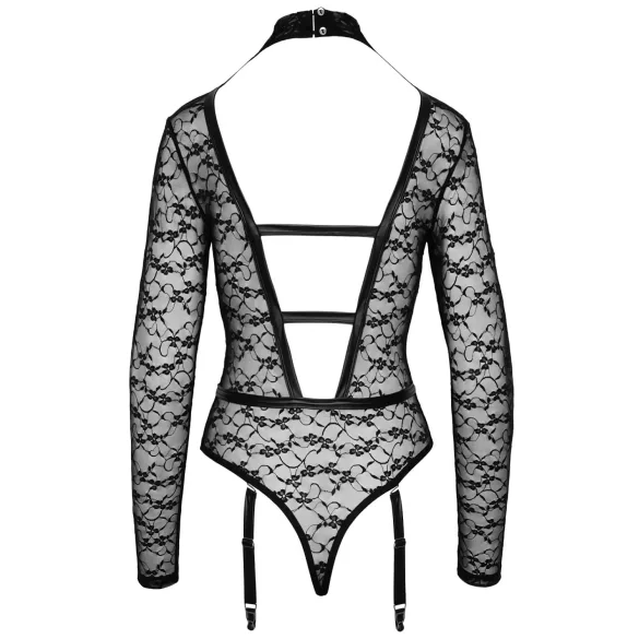 Cottelli - body transparente com alças - preto - M