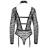 Cottelli - body transparente com alças - preto - M