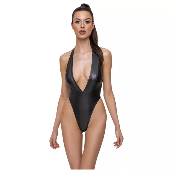 Cottelli Party - body brilhante com colar de pescoço - preto