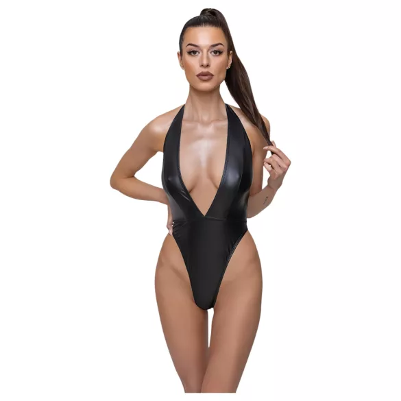 Cottelli Party - body brilhante com colar de pescoço - preto - M