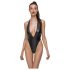 Cottelli Party - body brilhante com colarinho (preto) - L
