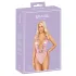 Kissable - body renda bordado floral - rosa