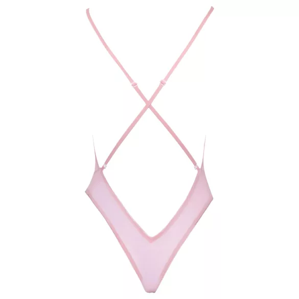 Kissable - body renda bordado floral - rosa