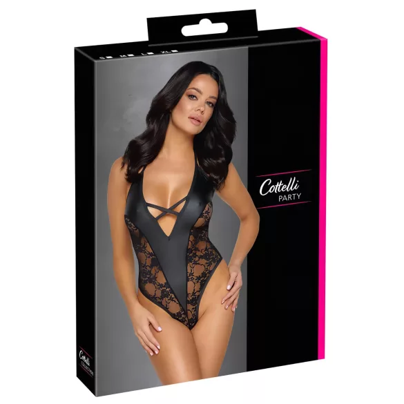 Cottelli Party - body floral sexy - renda preta