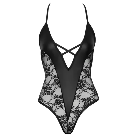 Cottelli Party - body floral sexy - renda preta - L