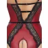 Abierta Fina - body aberto com ligas - preto/vermelho